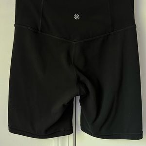 Black Athleta Elation ultra high rise 7in short